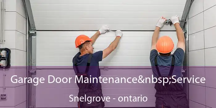 Garage Door Maintenance Service Snelgrove - ontario