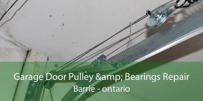 Garage Door Pulley & Bearings Repair Barrie - ontario