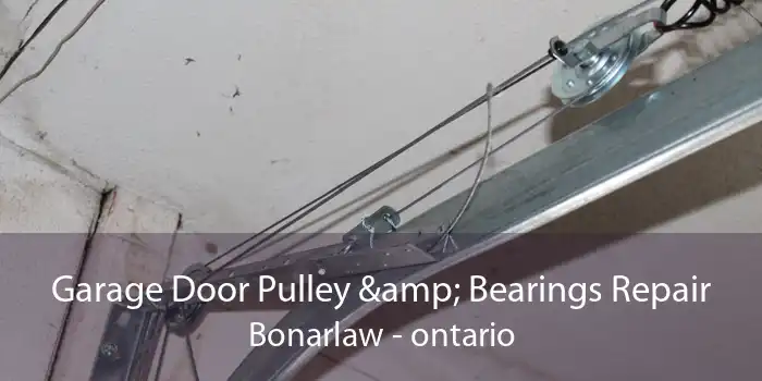 Garage Door Pulley & Bearings Repair Bonarlaw - ontario