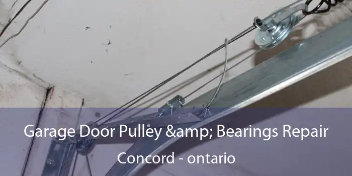 Garage Door Pulley & Bearings Repair Concord - ontario