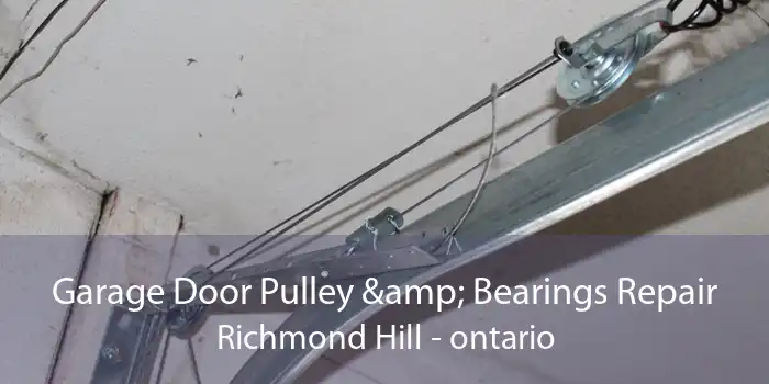 Garage Door Pulley & Bearings Repair Richmond Hill - ontario