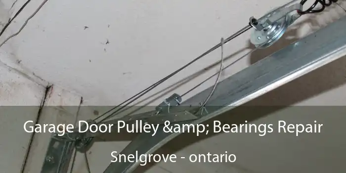 Garage Door Pulley & Bearings Repair Snelgrove - ontario
