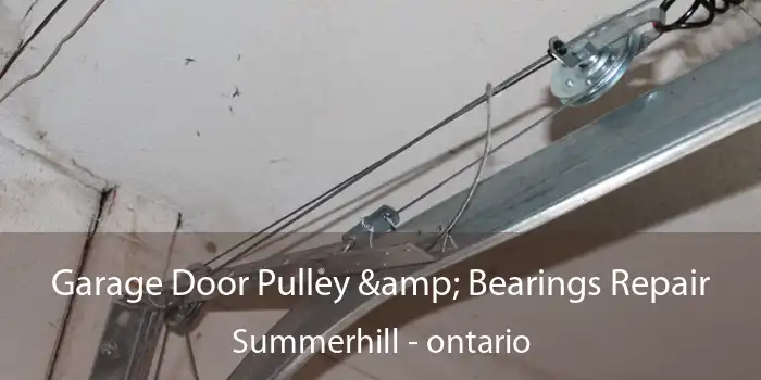 Garage Door Pulley & Bearings Repair Summerhill - ontario