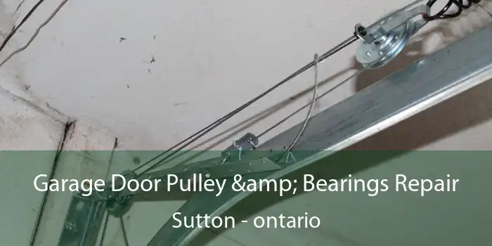 Garage Door Pulley & Bearings Repair Sutton - ontario