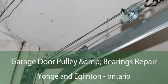 Garage Door Pulley & Bearings Repair Yonge and Eglinton - ontario