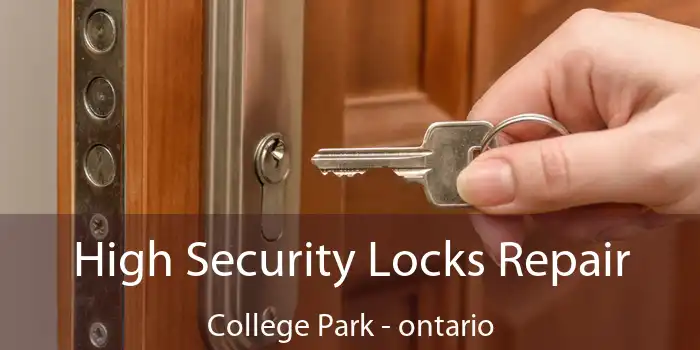 High Security Locks Repair College Park - ontario